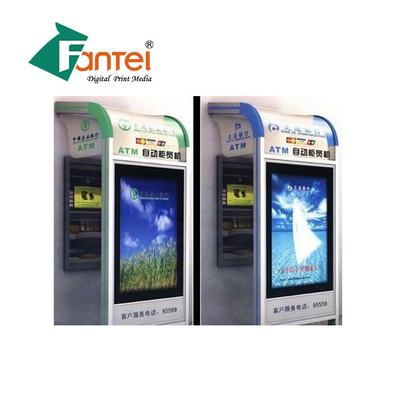 لافتة فليكس ذات إضاءة خلفية مغلفة بالحرارة 510GSM حبر المذيبات الصديق للبيئة بقطر 3 بوصات